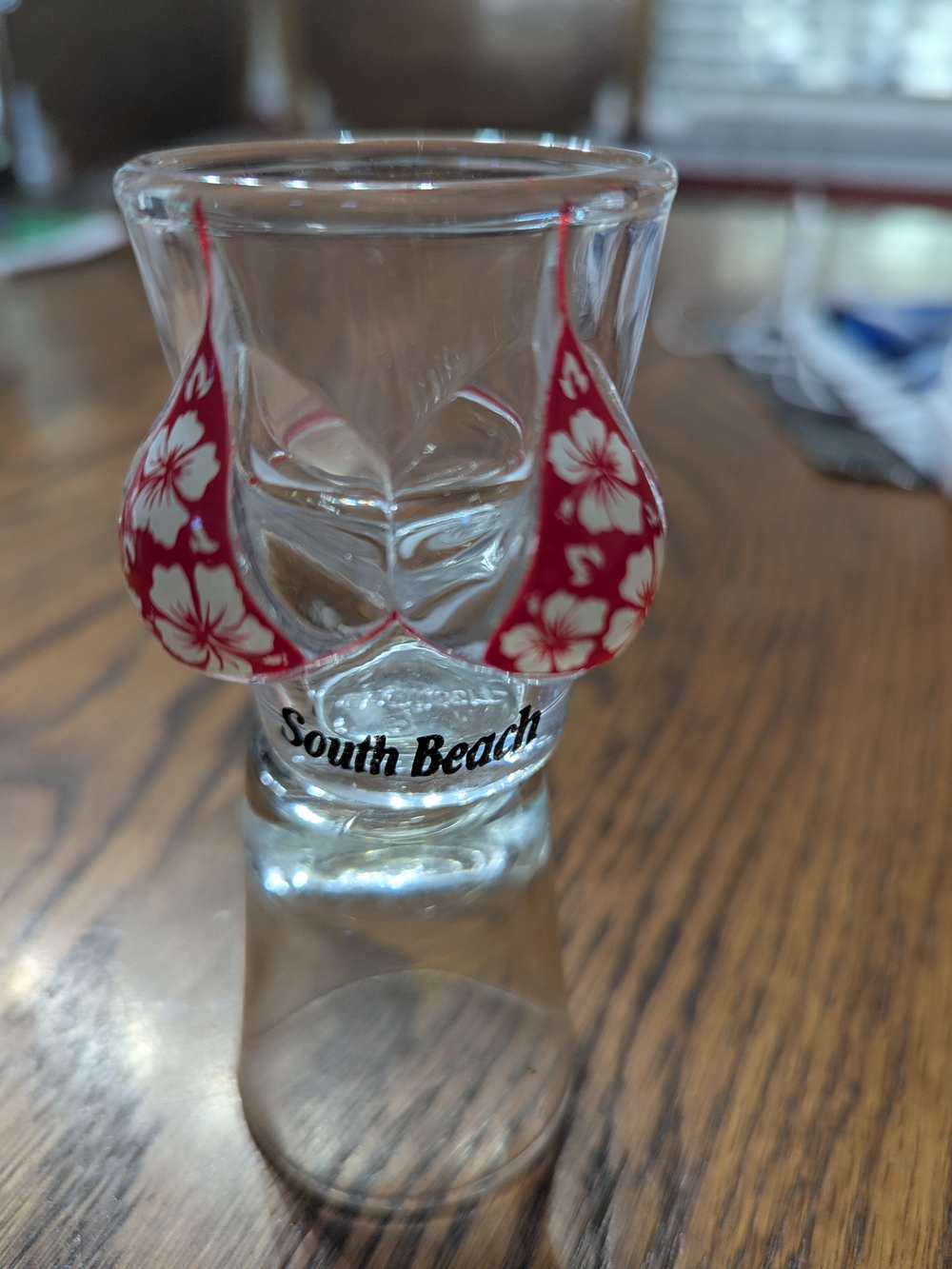 Red Bikini Top Shot Glass
